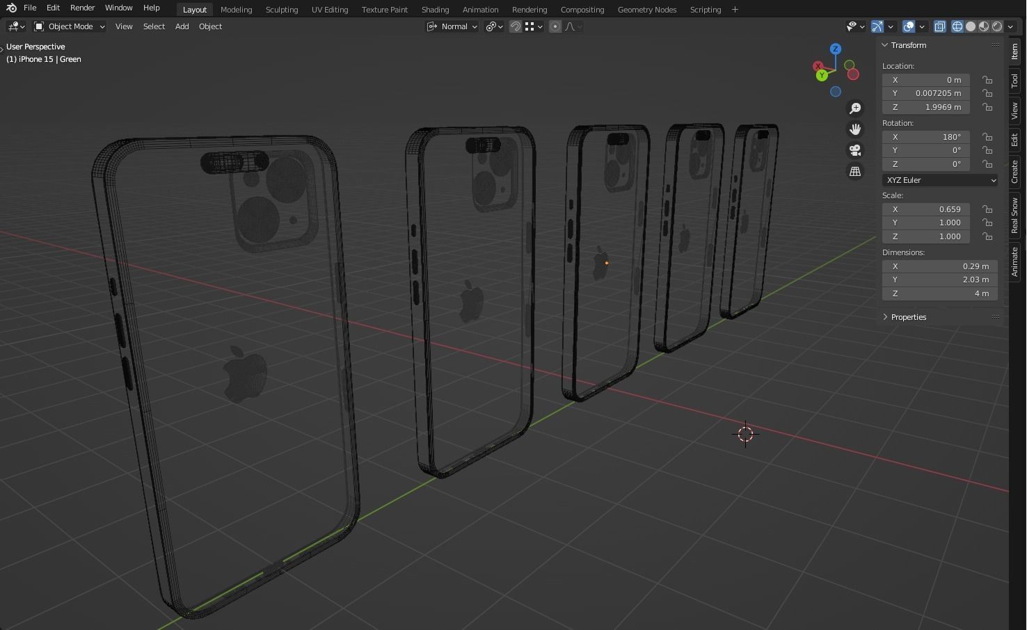 iPhone 15  Free 3D model_11