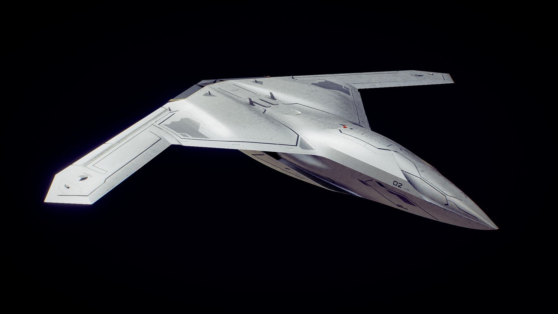 Drone Low-poly 3D model_3