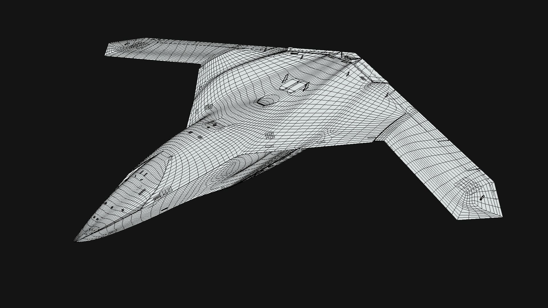 Drone Low-poly 3D model_1