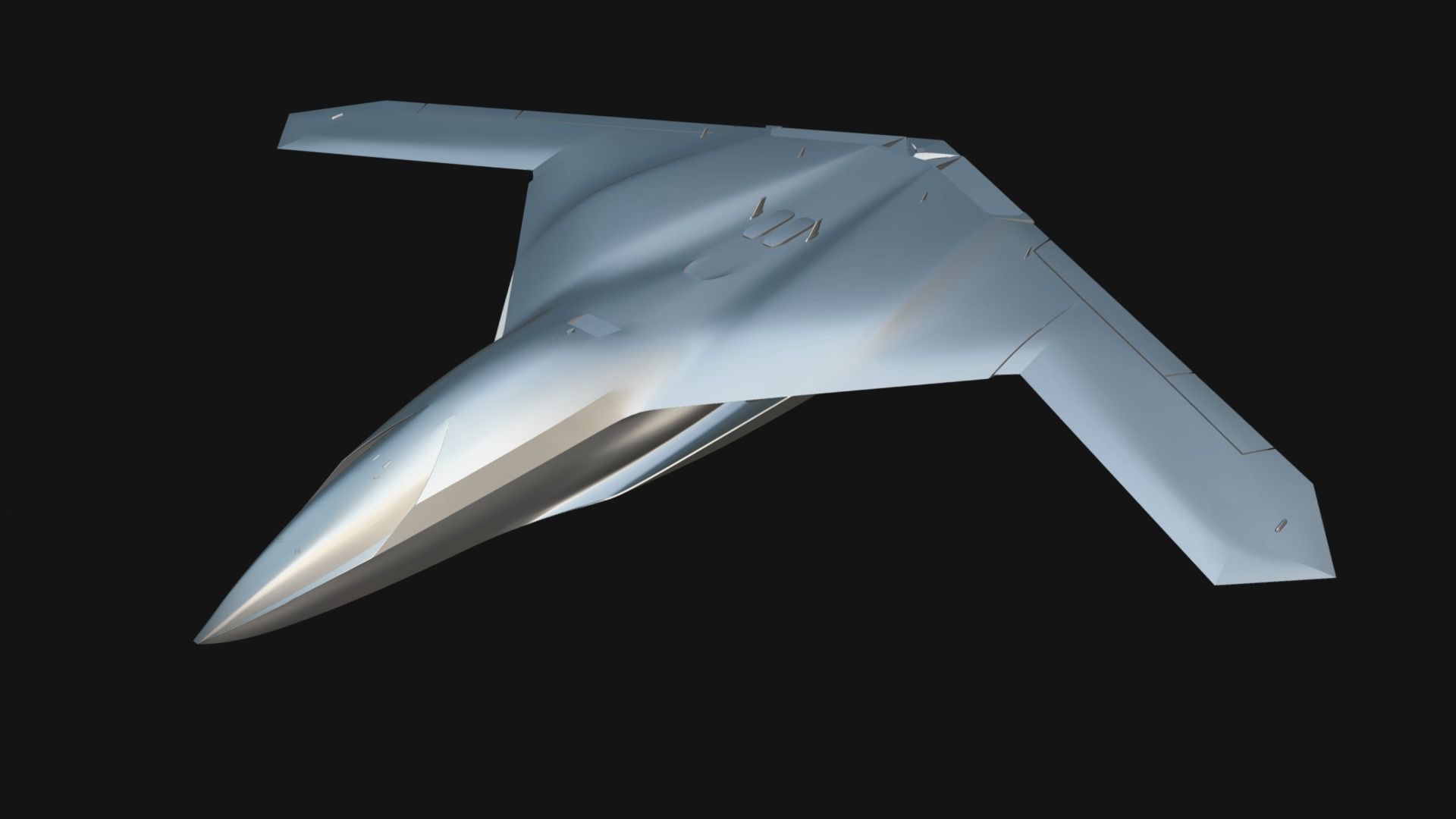 Drone Low-poly 3D model_2