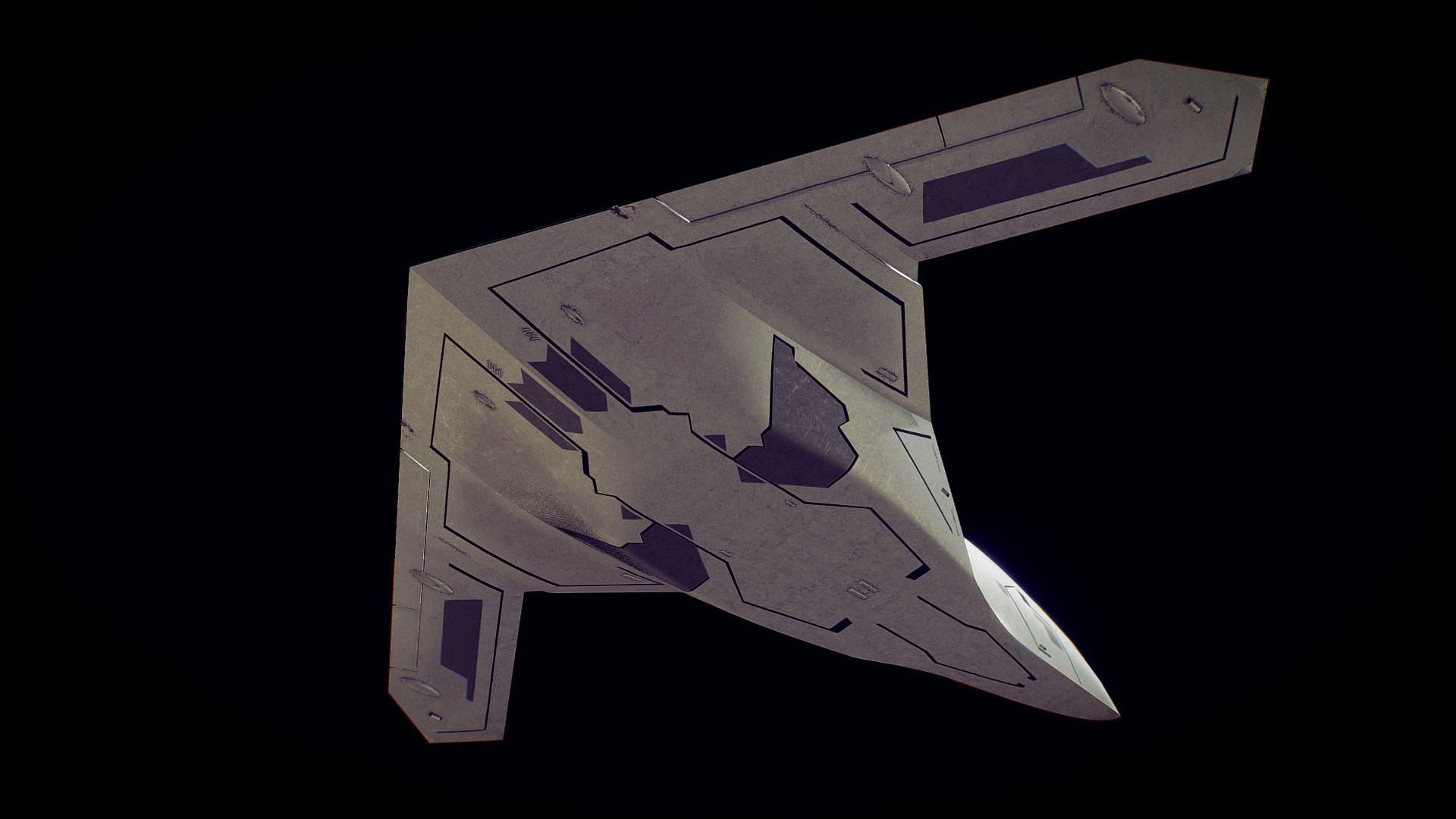 Drone Low-poly 3D model_5