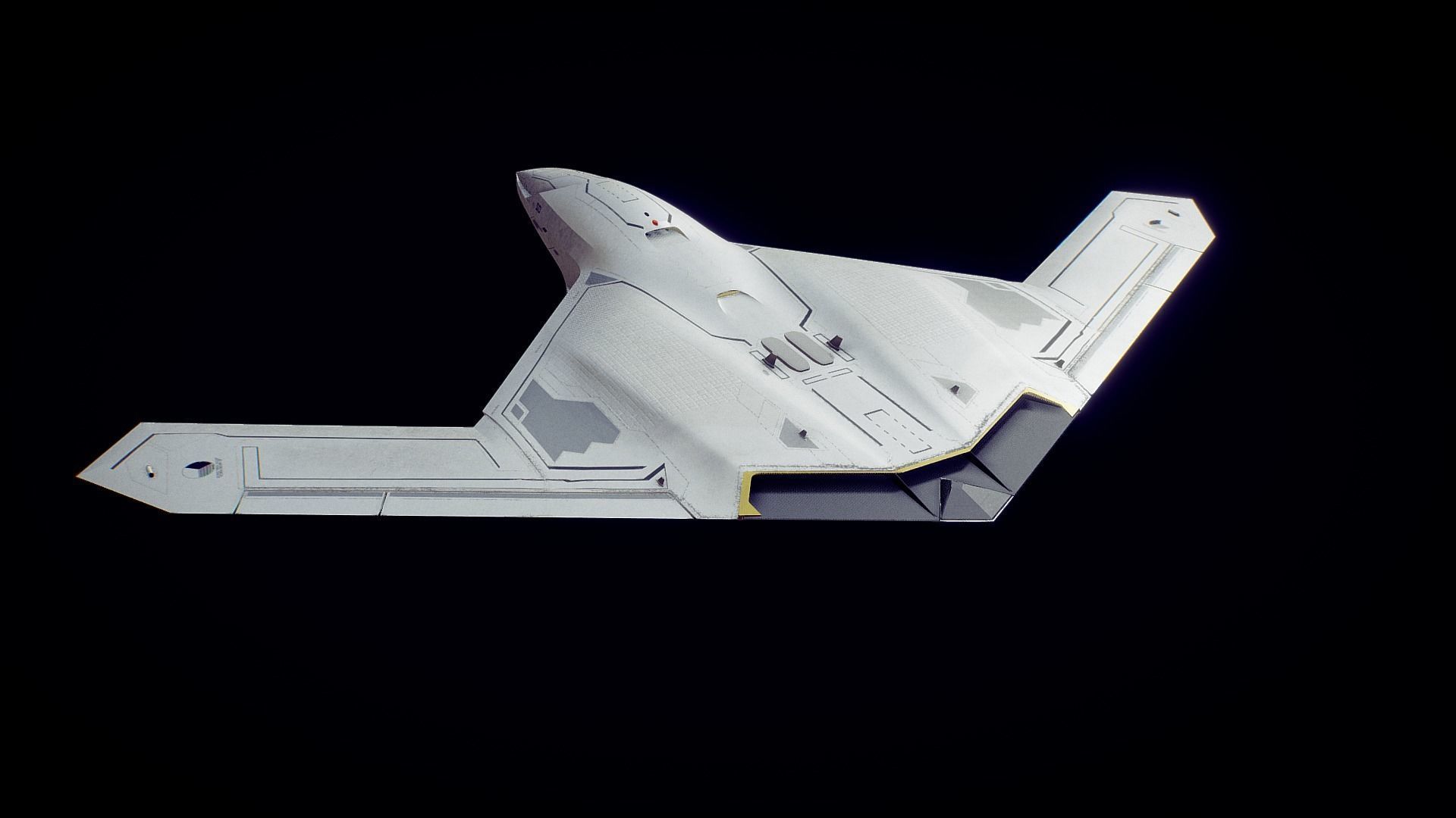 Drone Low-poly 3D model_4