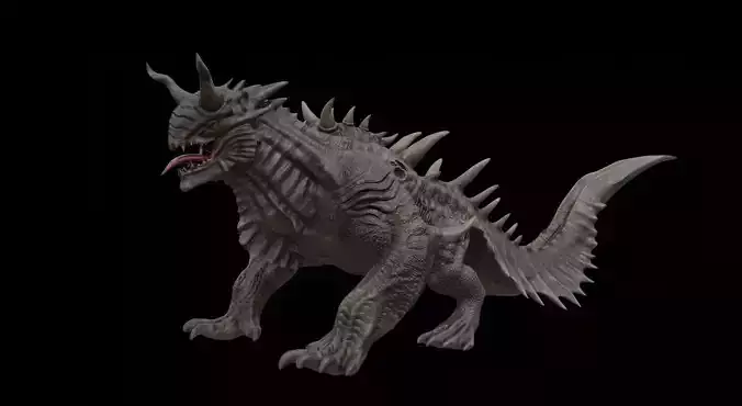 Dragon Alien Creature Low-poly 3D model