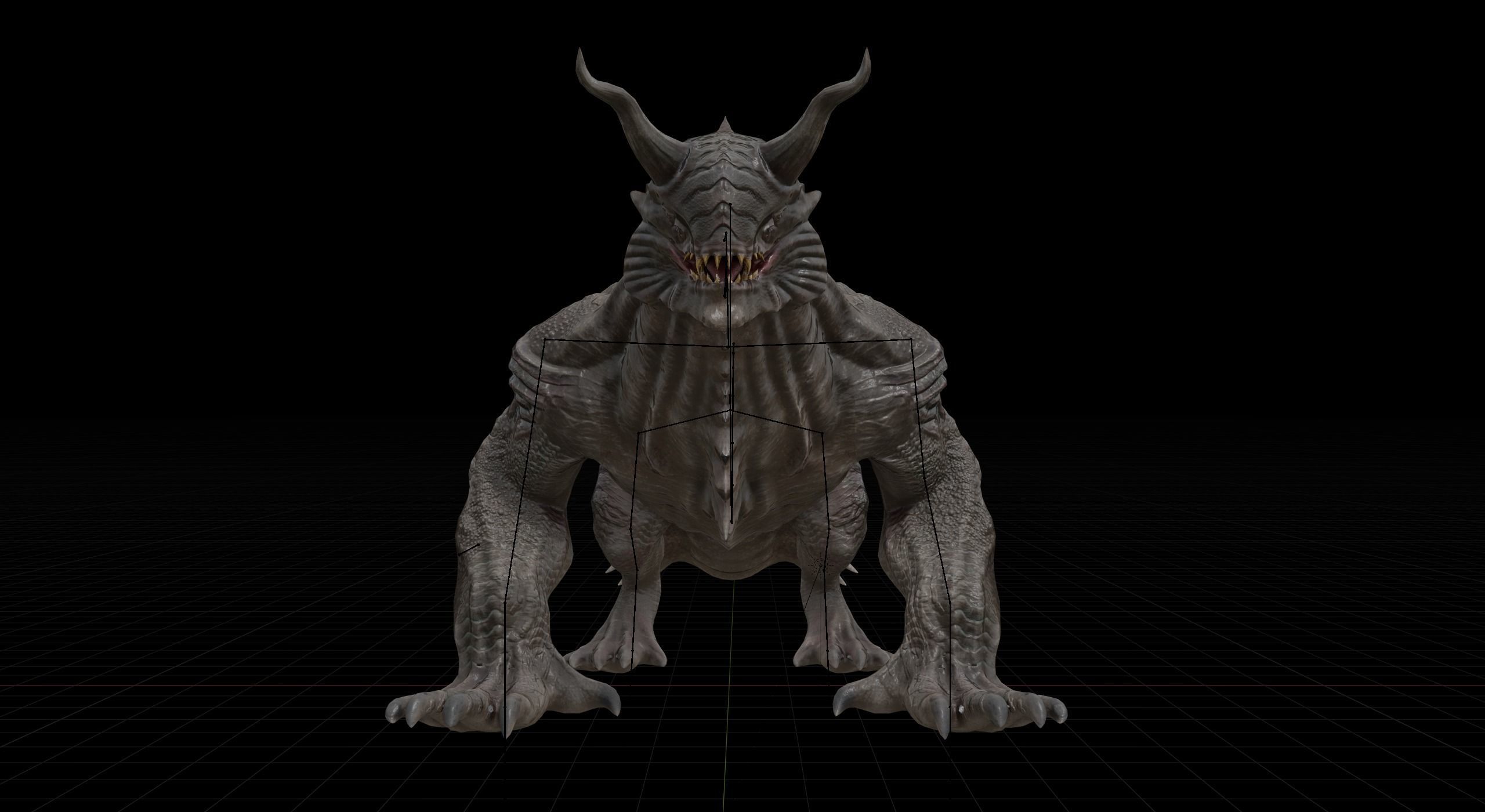 Dragon Alien Creature Low-poly 3D model_17