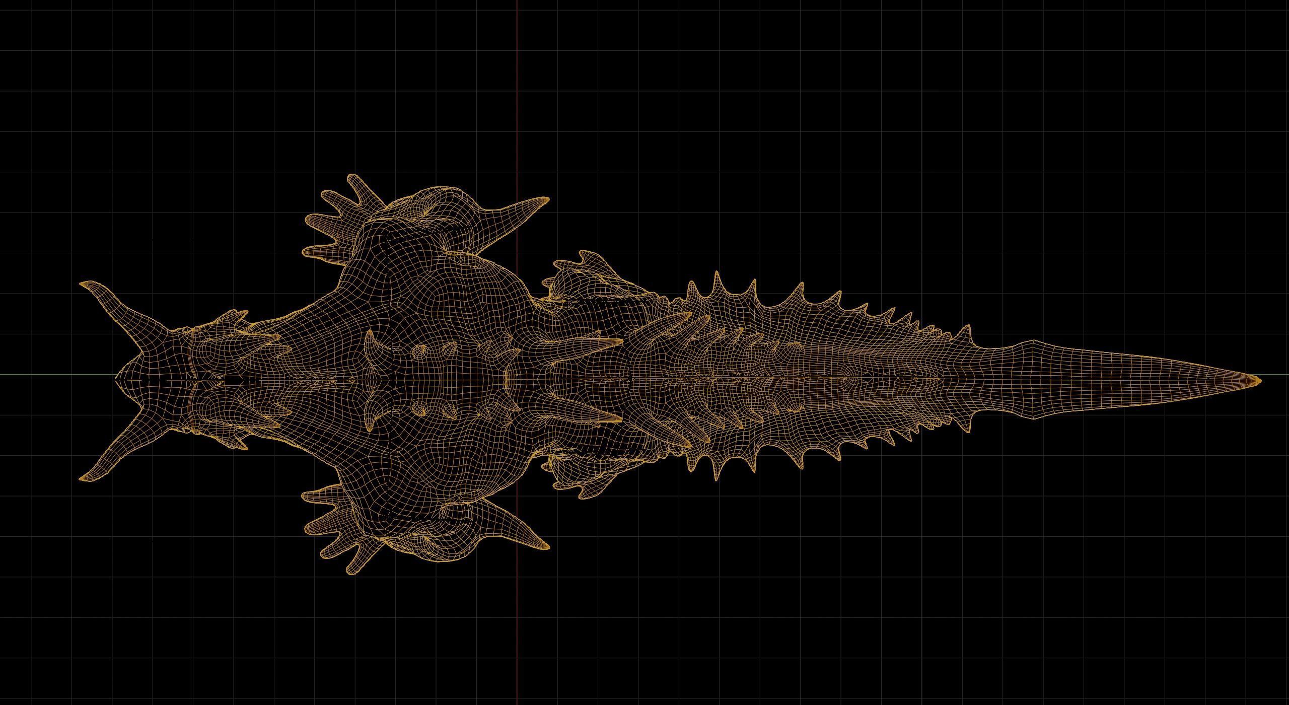 Dragon Alien Creature Low-poly 3D model_20