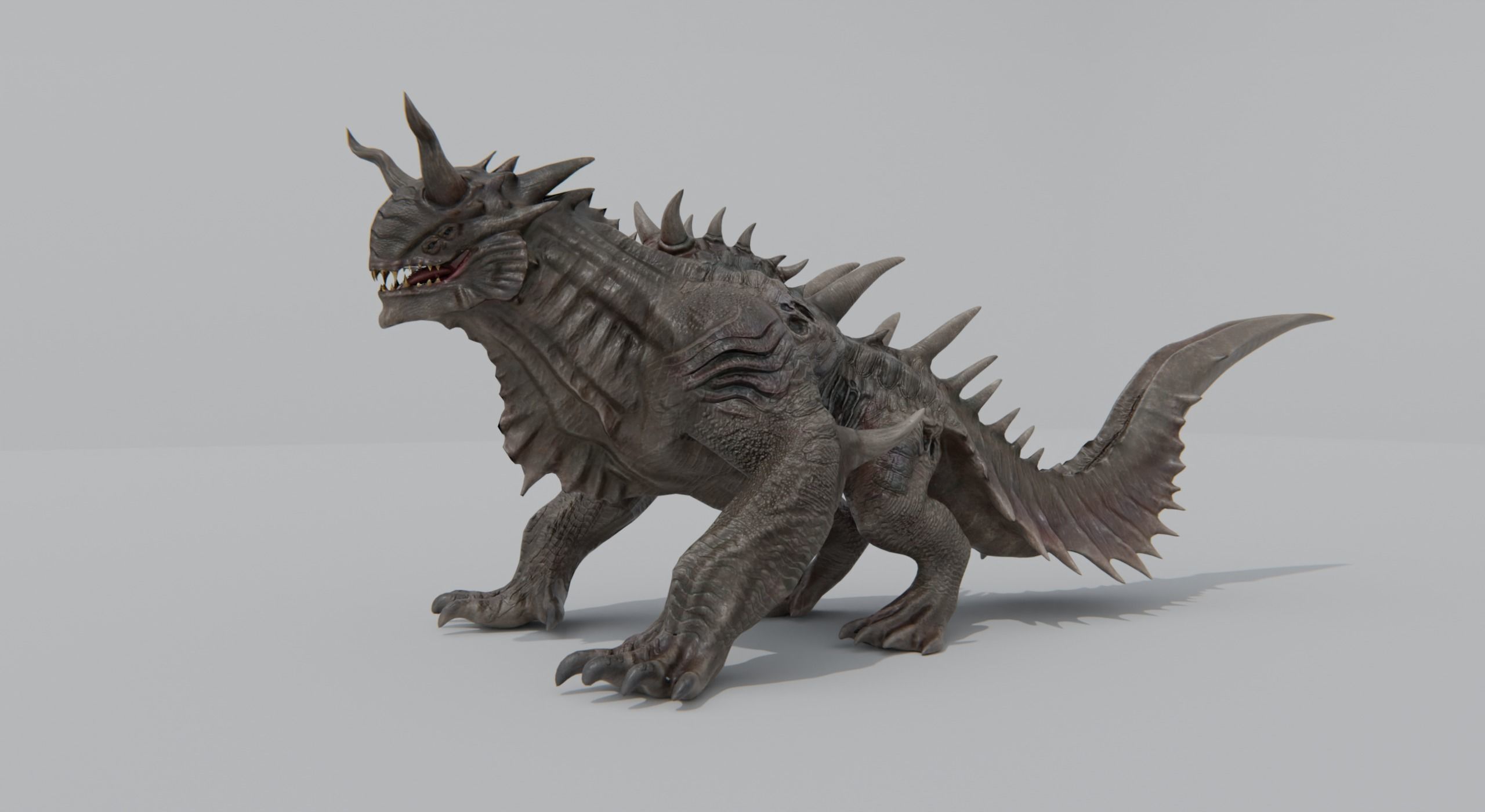 Dragon Alien Creature Low-poly 3D model_16