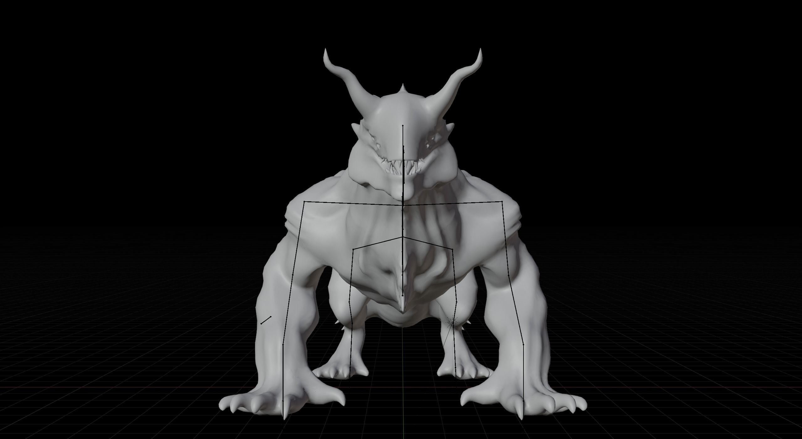 Dragon Alien Creature Low-poly 3D model_18