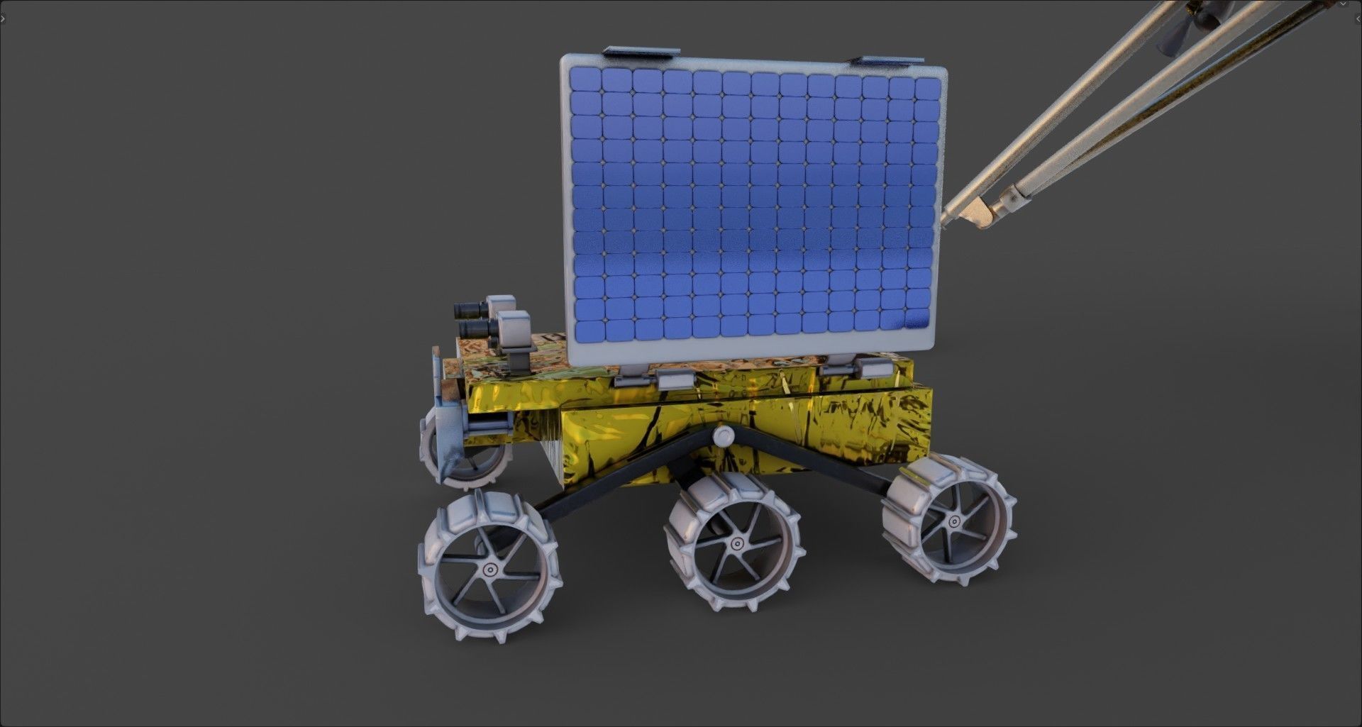 Vikram Chandrayan 3 - Chandrayaan and Moon rover 3D model_20