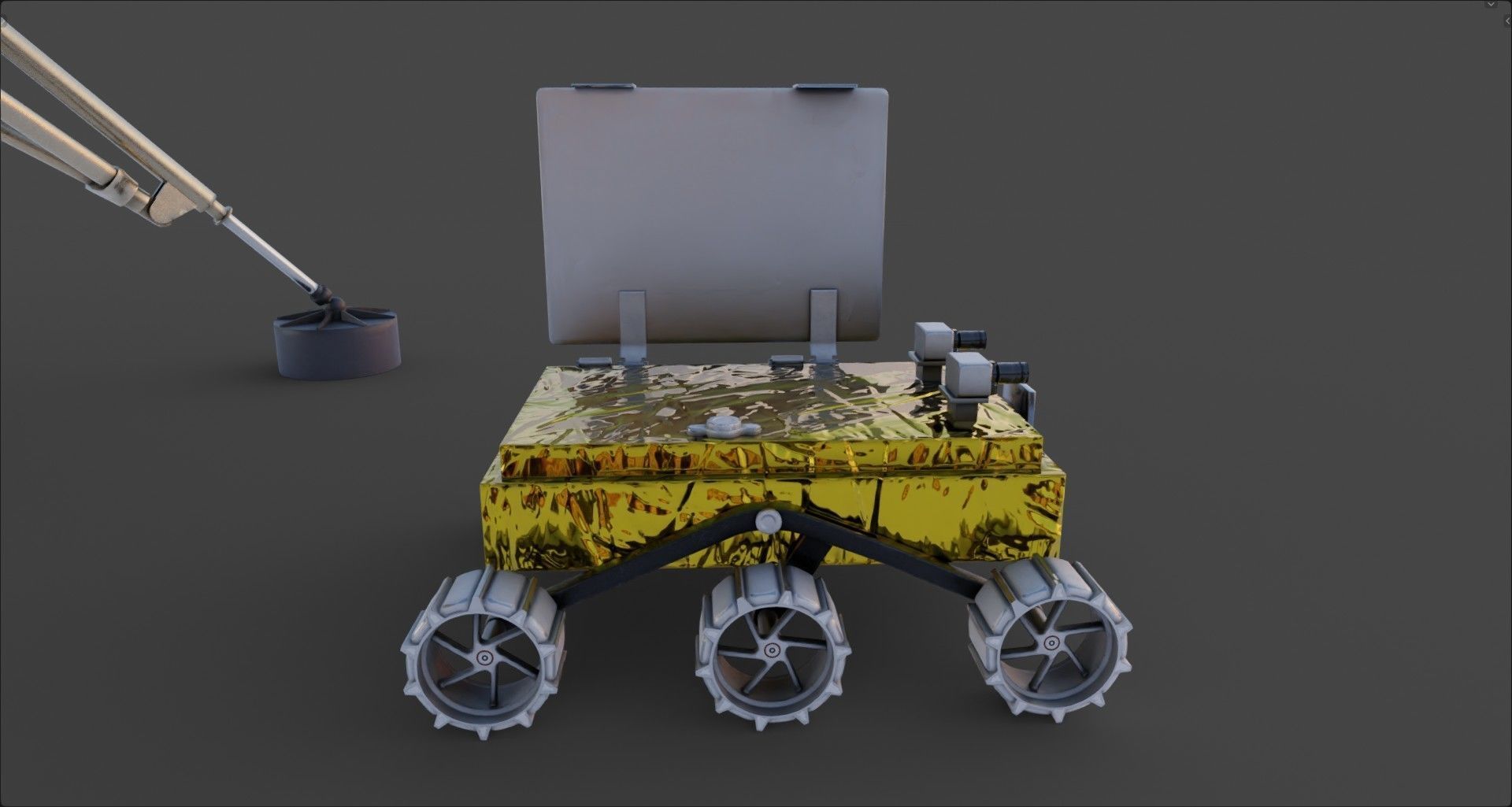 Vikram Chandrayan 3 - Chandrayaan and Moon rover 3D model_24