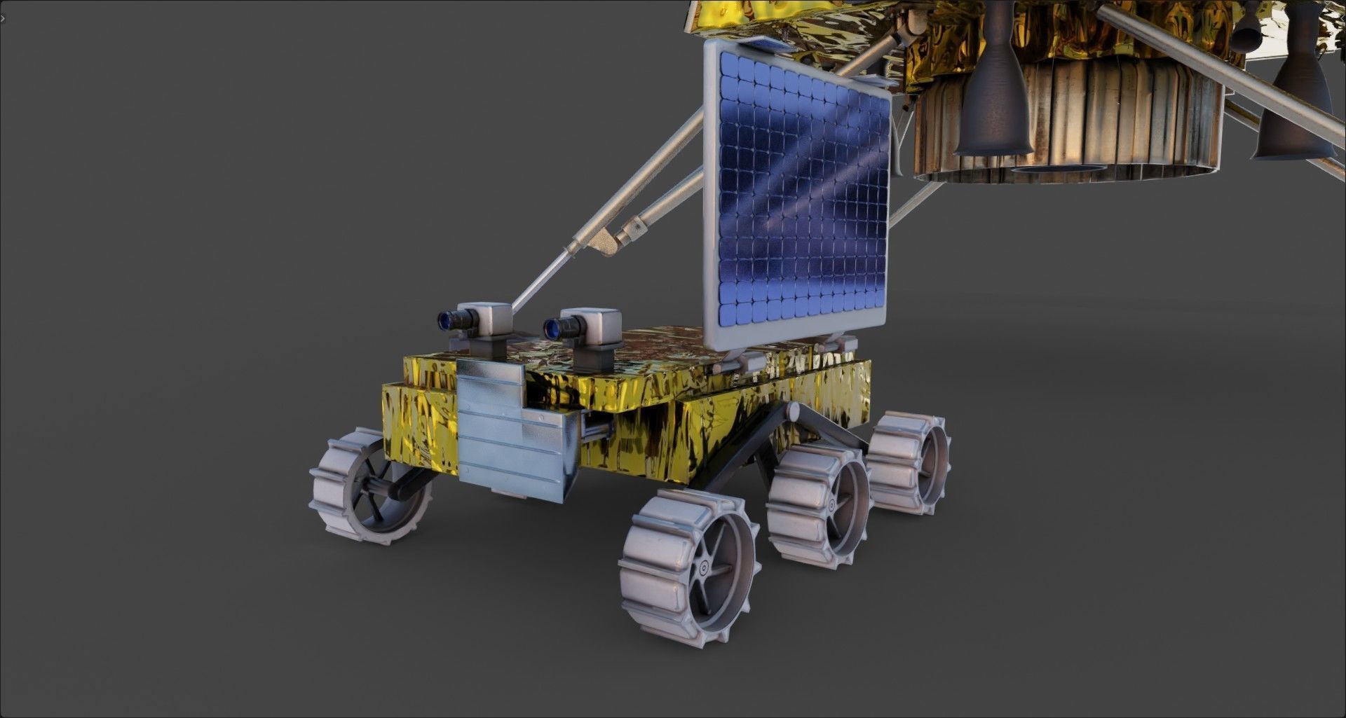 Vikram Chandrayan 3 - Chandrayaan and Moon rover 3D model_19