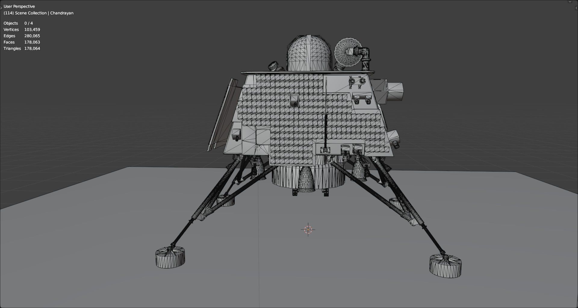 Vikram Chandrayan 3 - Chandrayaan and Moon rover 3D model_29