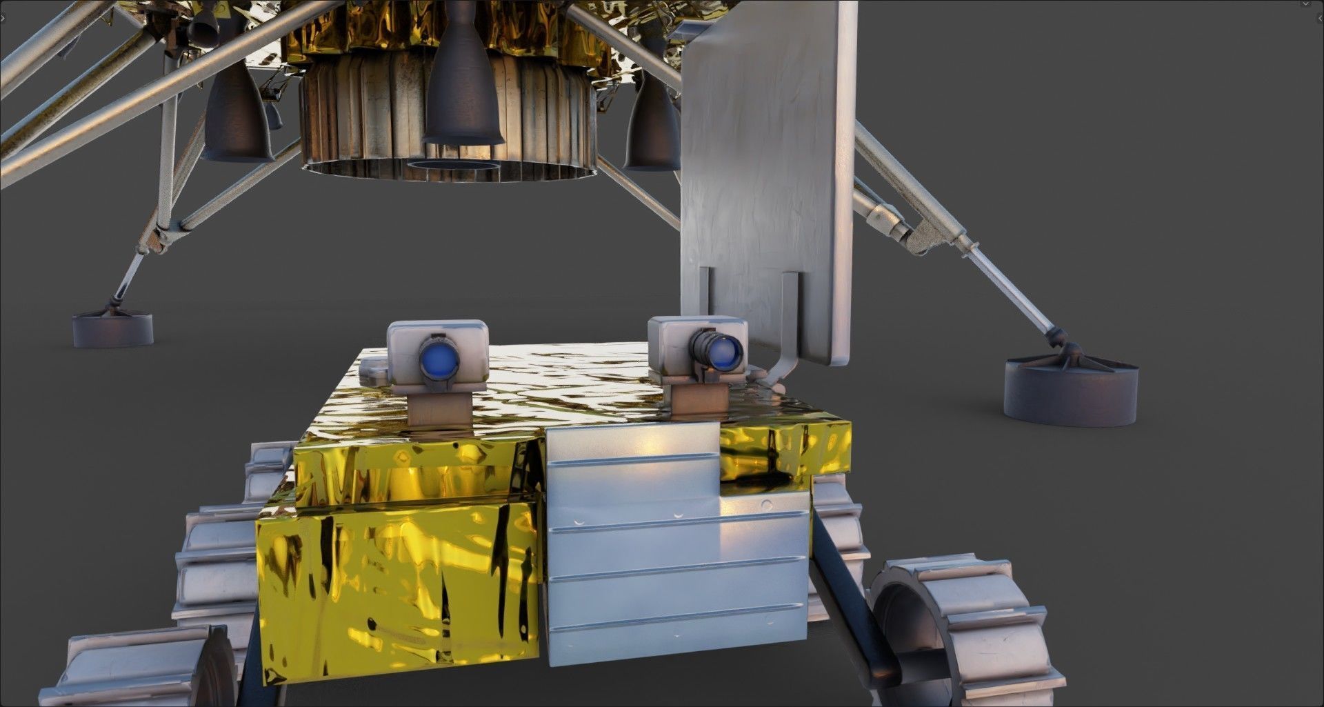 Vikram Chandrayan 3 - Chandrayaan and Moon rover 3D model_25