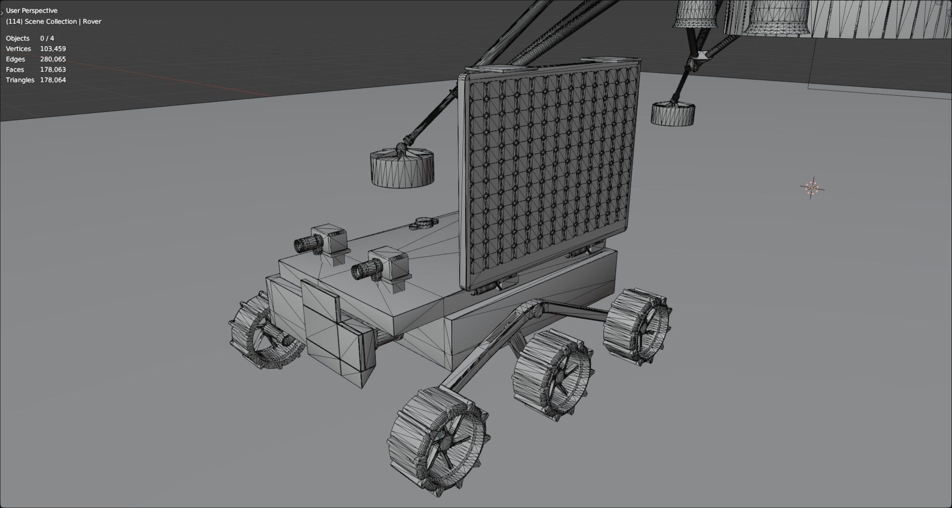 Vikram Chandrayan 3 - Chandrayaan and Moon rover 3D model_32