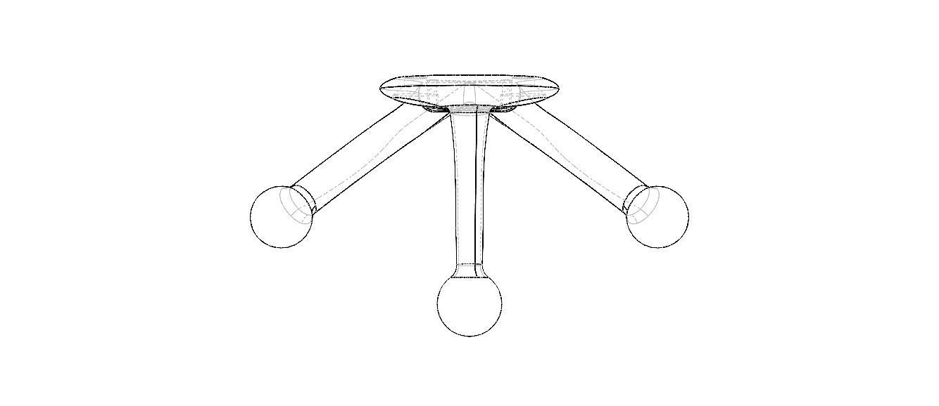 Plastic Triple Coat Hook 3D print model_15