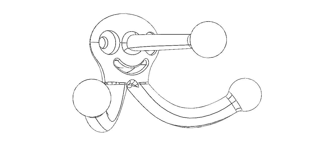 Plastic Triple Coat Hook 3D print model_34