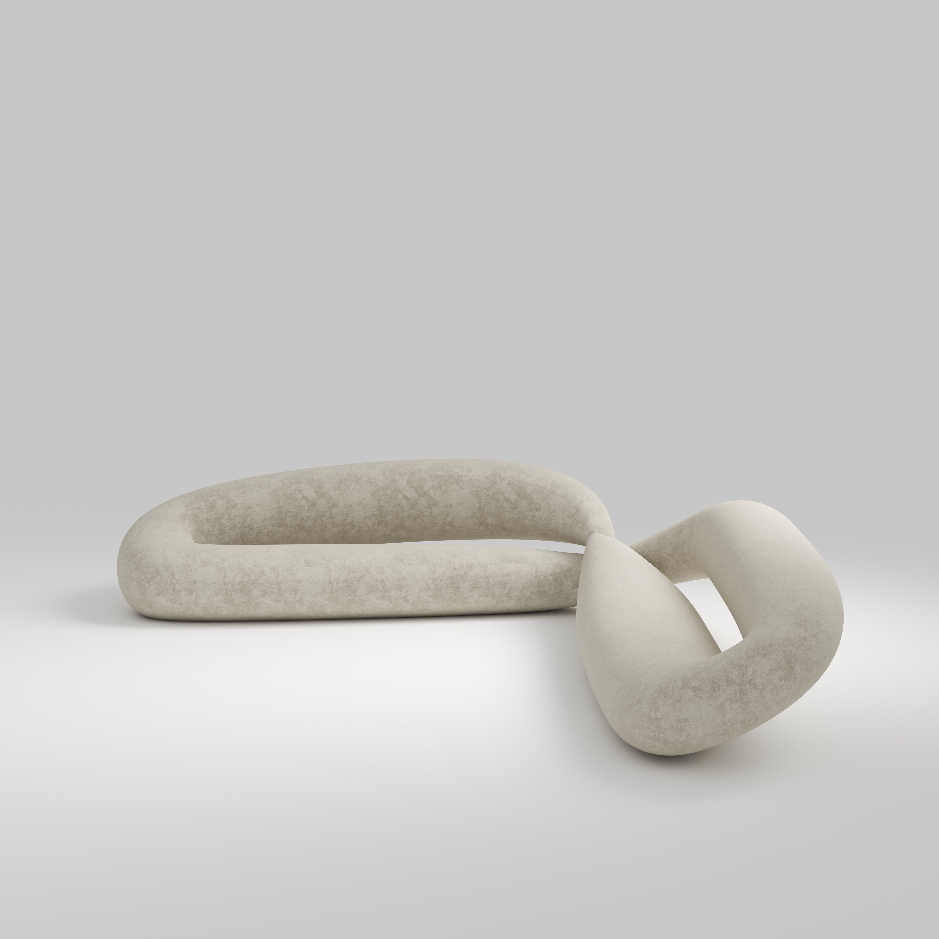 Modern sofa Low-poly 3D model_4