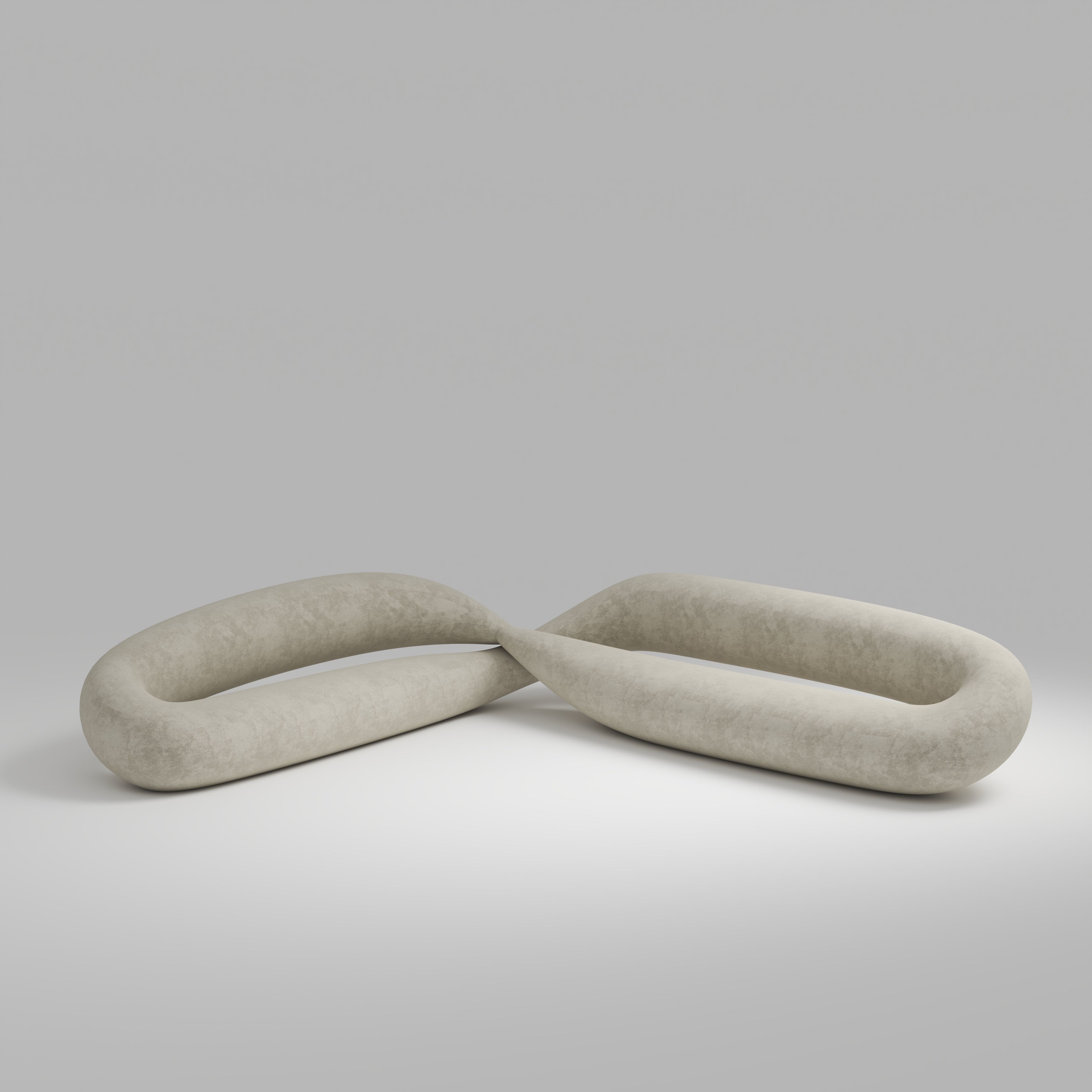 Modern sofa Low-poly 3D model_1