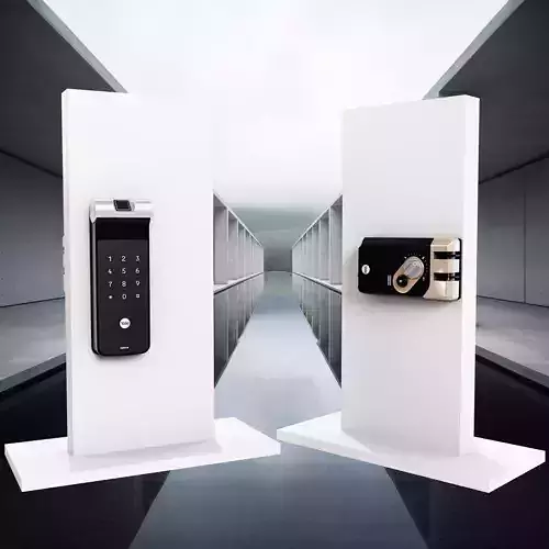 Large Digital Door Lock 3D model YDR 41A Low-poly 3D model