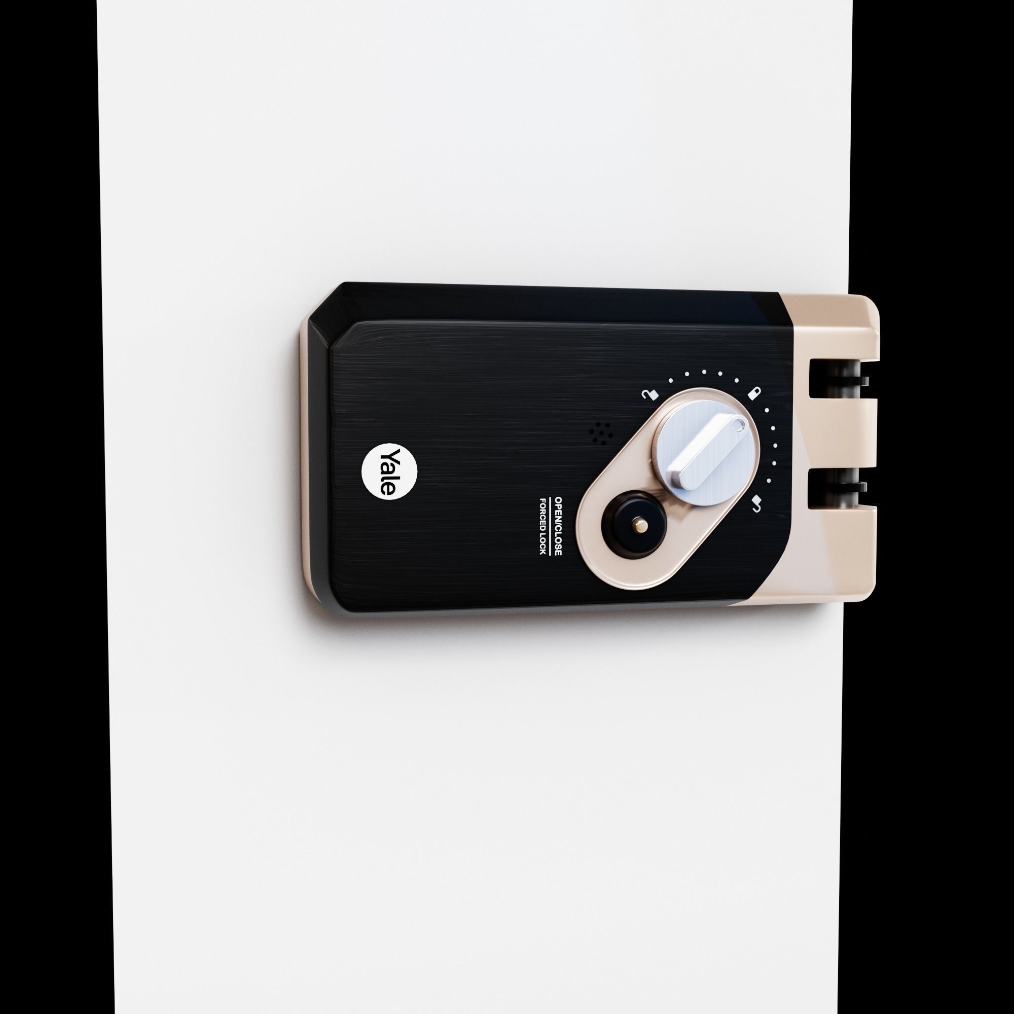 Large Digital Door Lock 3D model YDR 41A Low-poly 3D model Low-poly 3D model_5