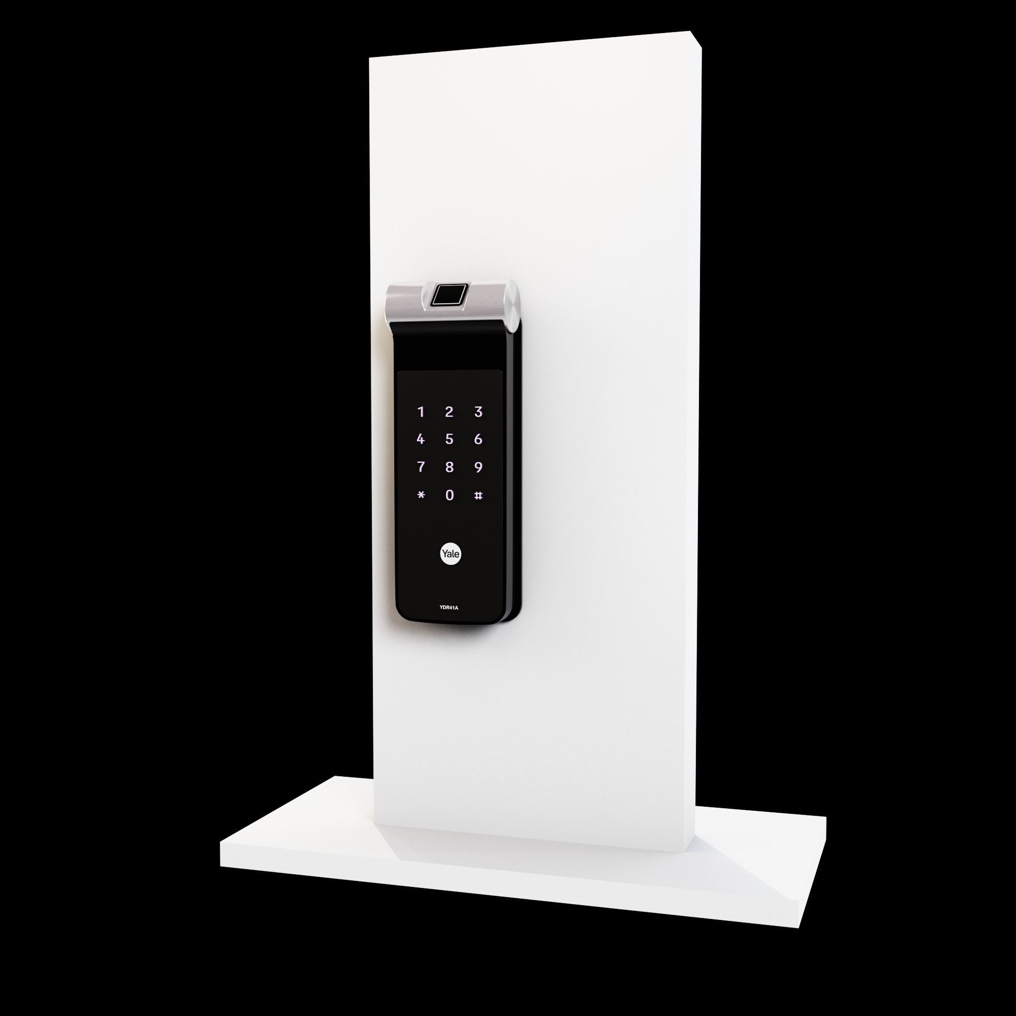 Large Digital Door Lock 3D model YDR 41A Low-poly 3D model Low-poly 3D model_6