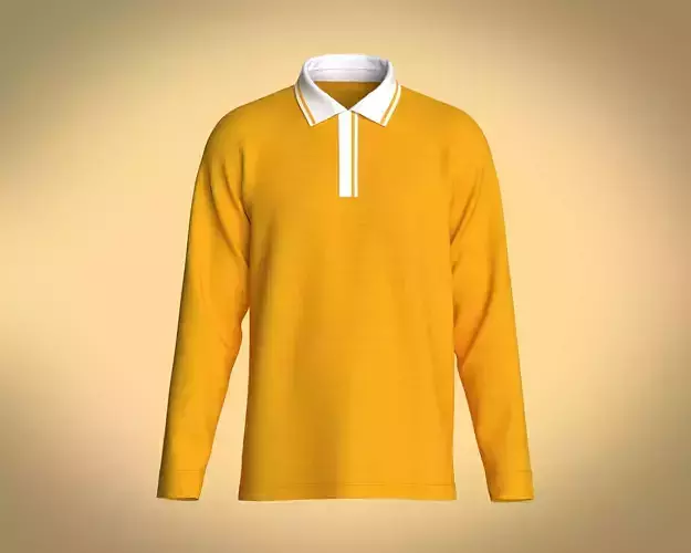Mens Orange Polo