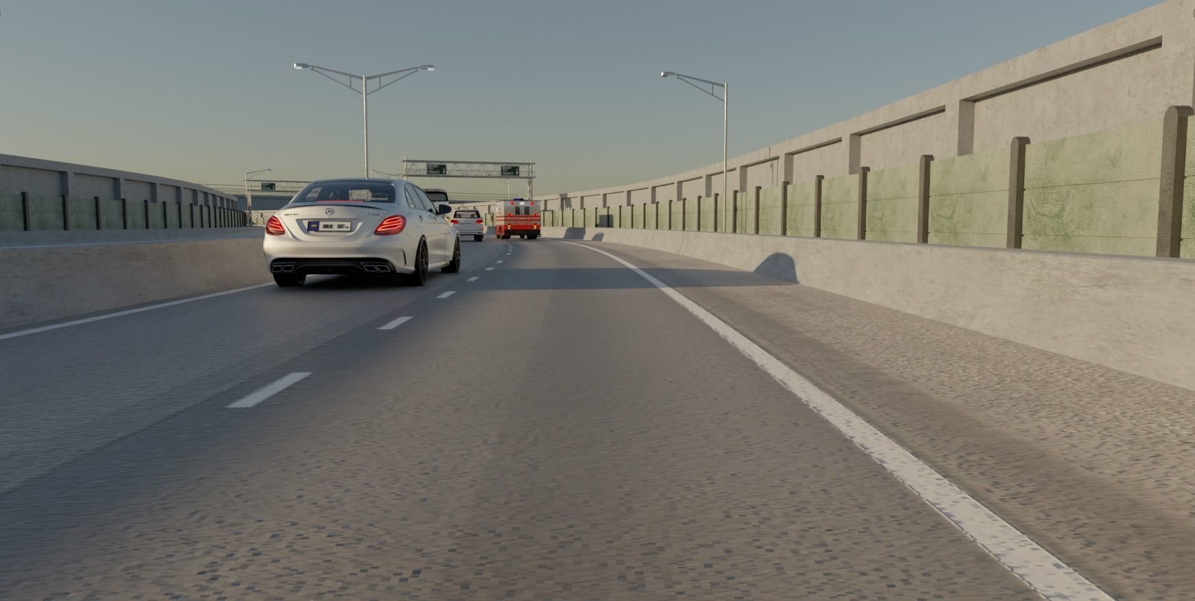 Highway road 3D model_6