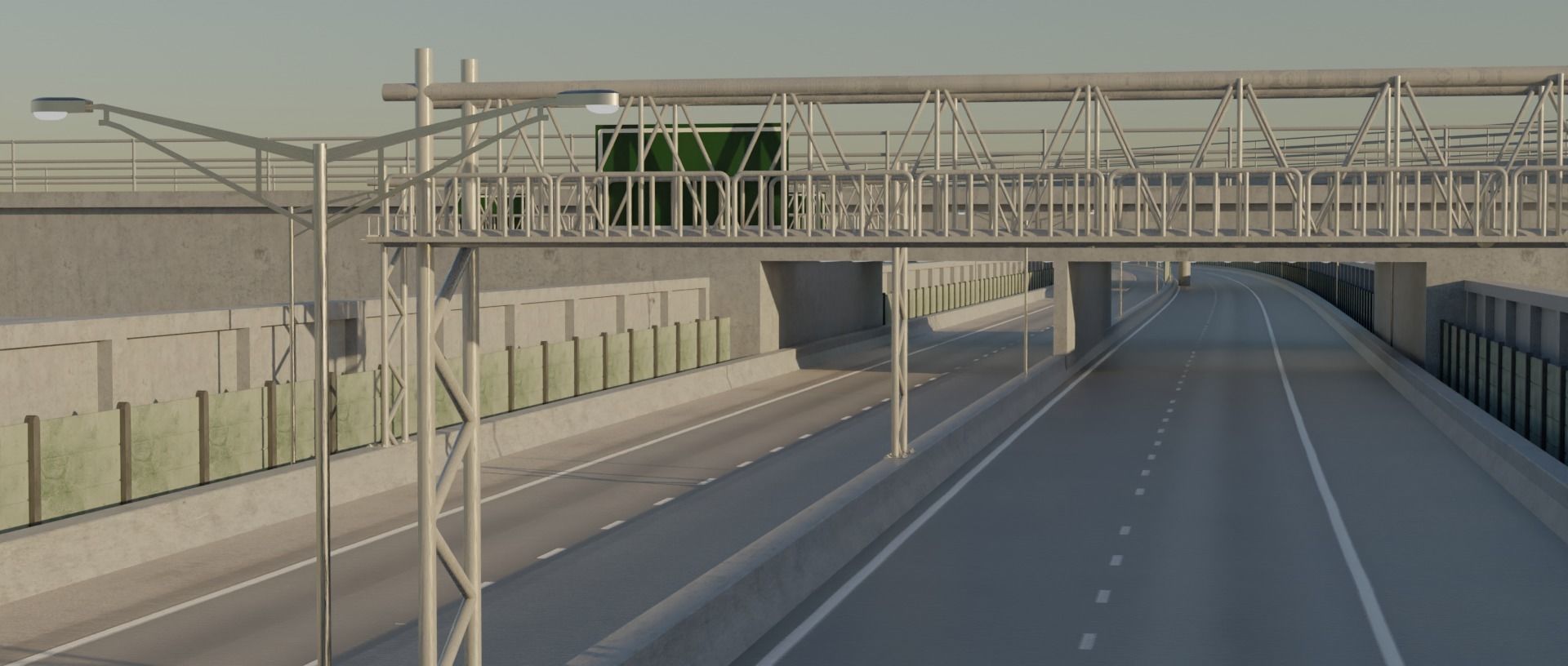 Highway road 3D model_4