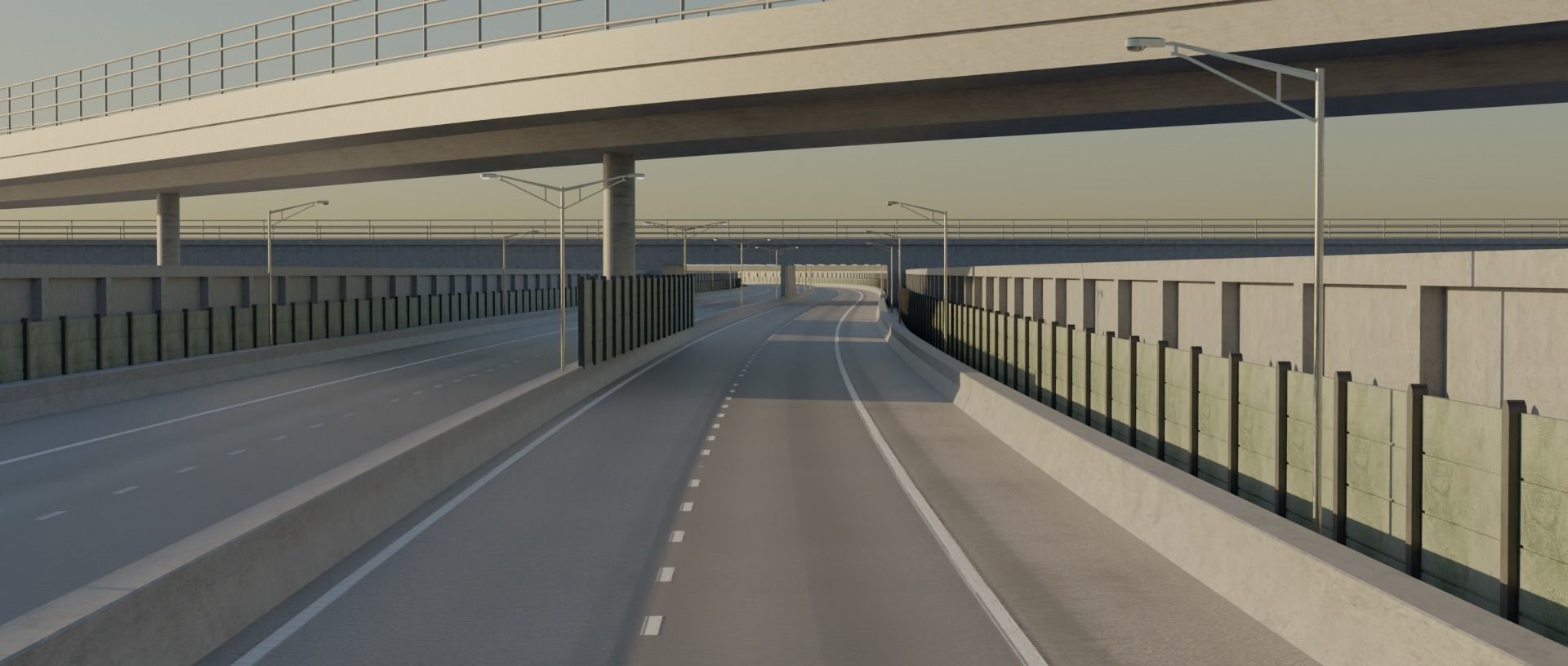 Highway road 3D model_5