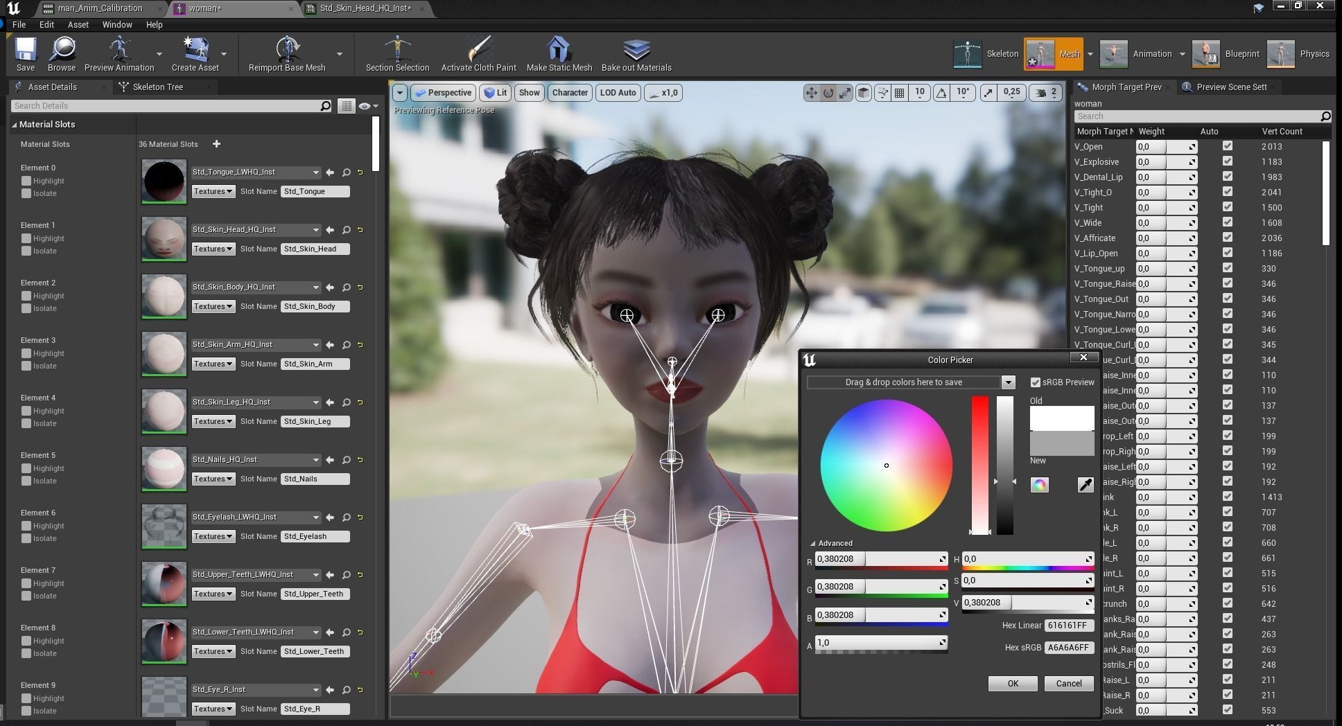 Asian Elegance girl Woman japanese korean Chinese Low-poly 3D model_28