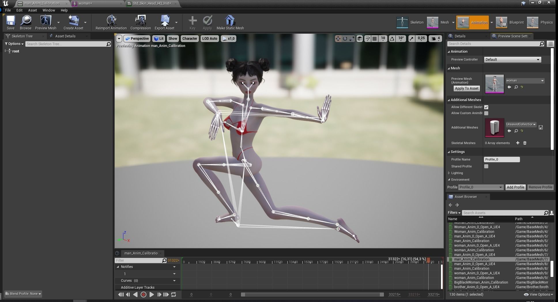 Asian Elegance girl Woman japanese korean Chinese Low-poly 3D model_27