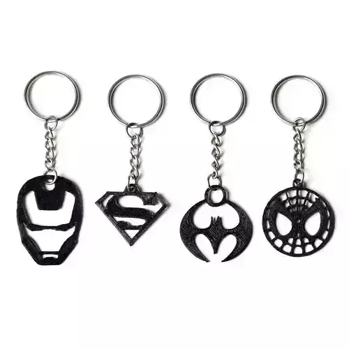 Superhero keychains