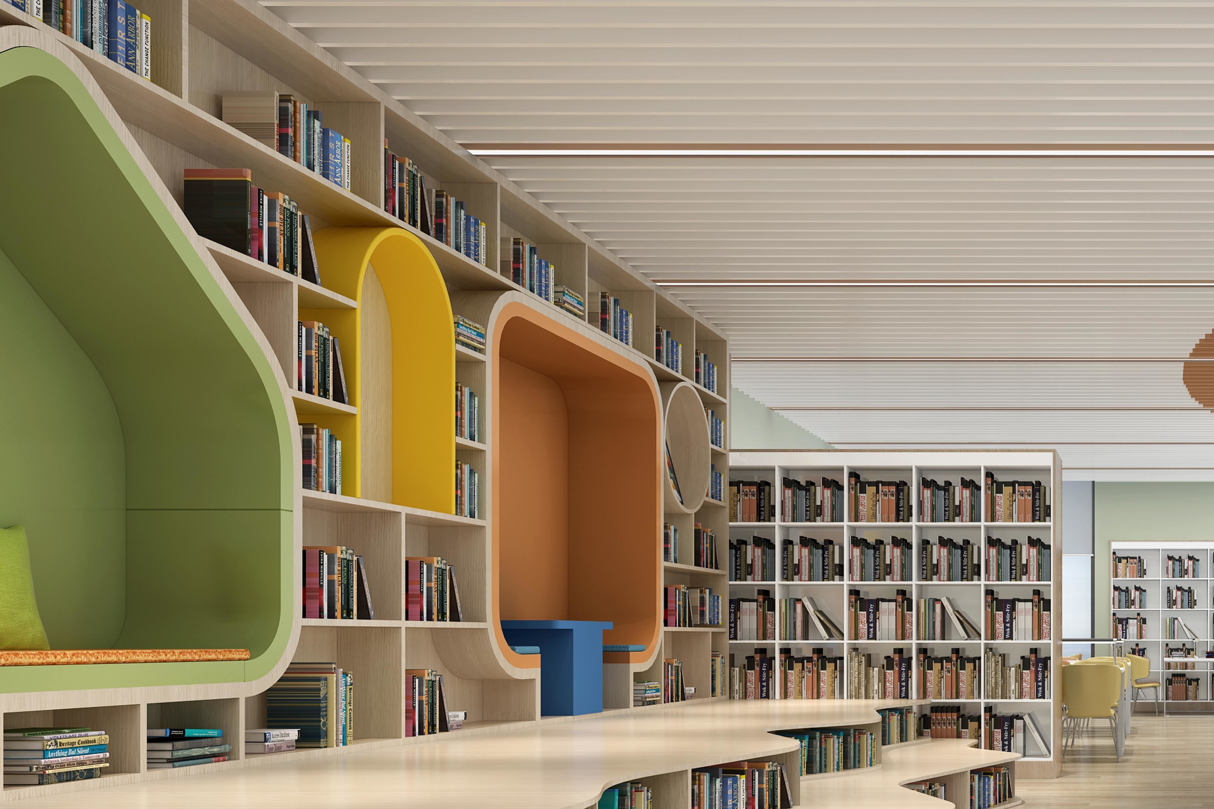 Modern Childrens Library 3D model_2