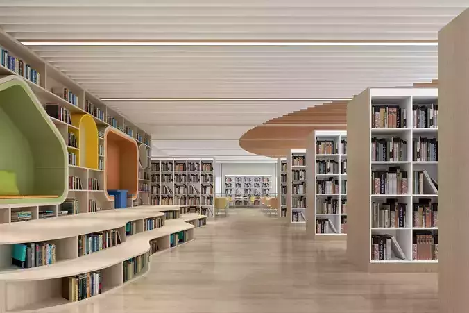 Modern Childrens Library 3D model