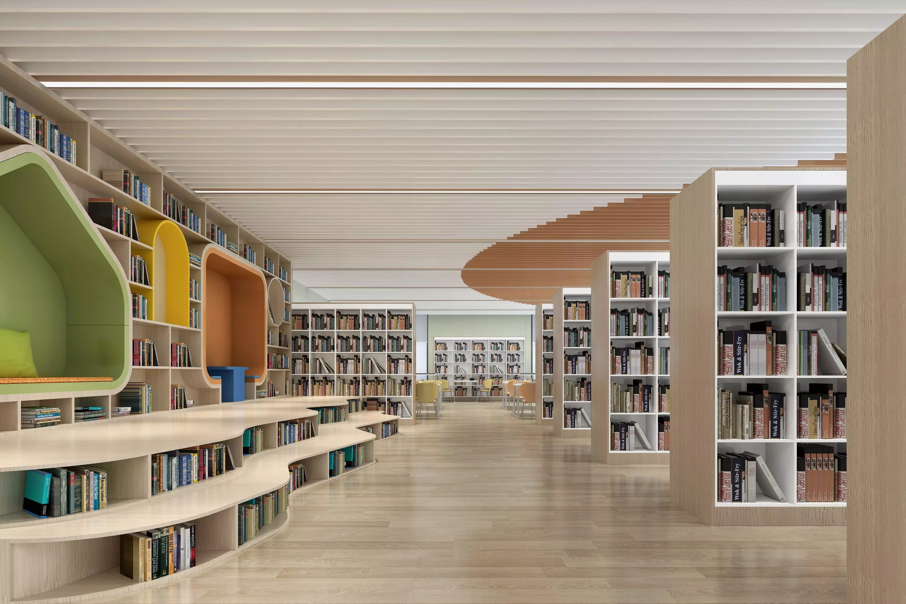 Modern Childrens Library 3D model_0