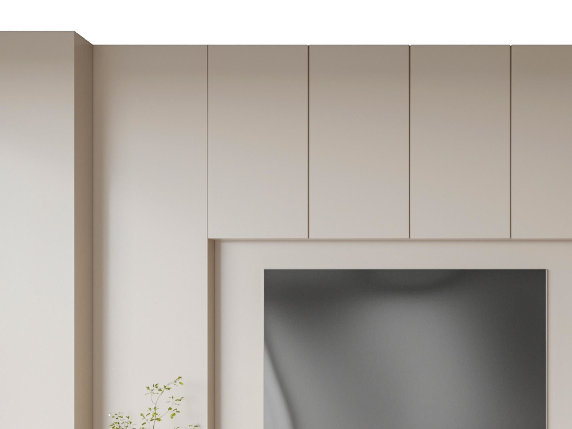 minimalist background TV wall Modern 3D model_2