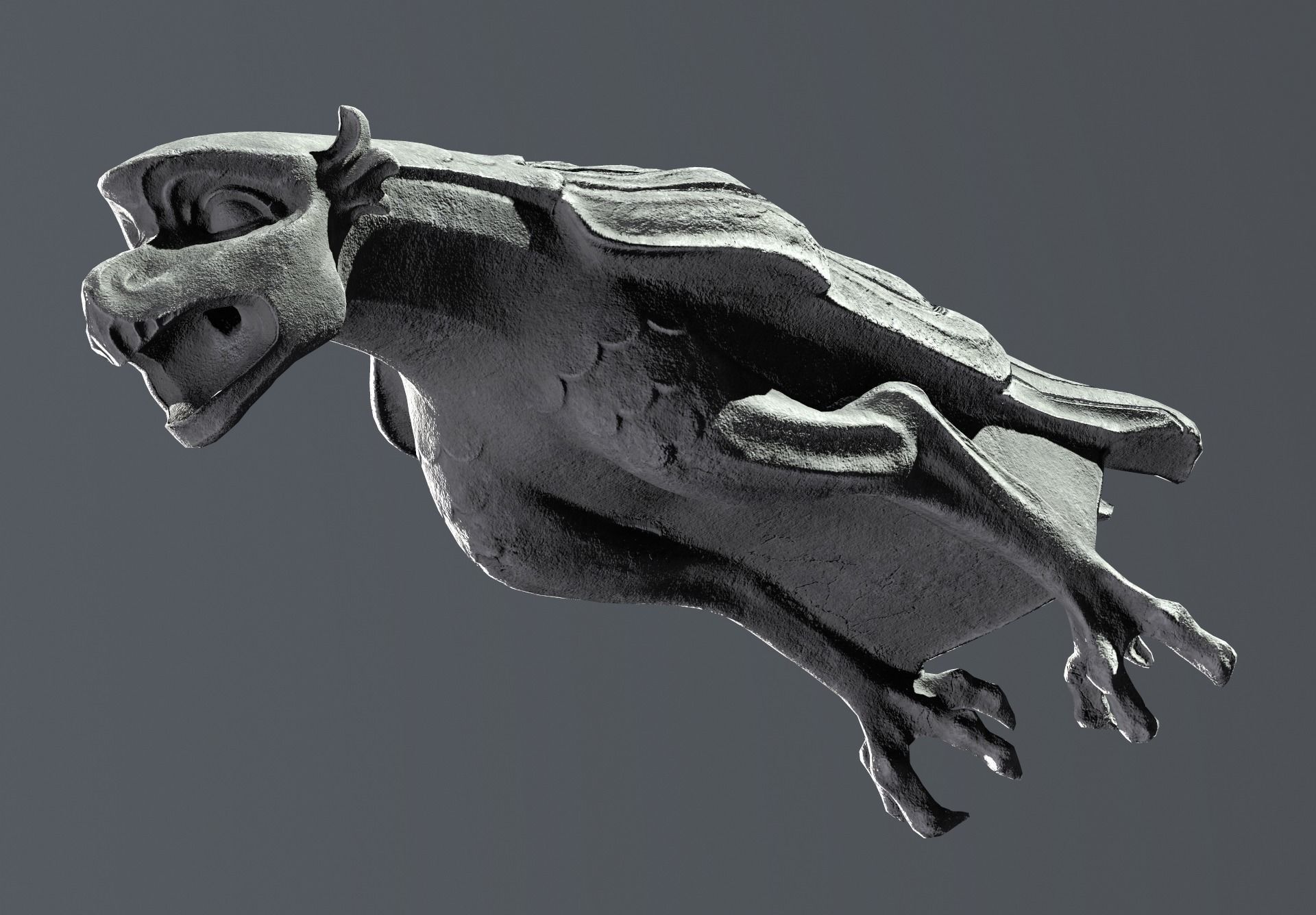 Waterspout Gargoyle Bennu Low-poly 3D model_2