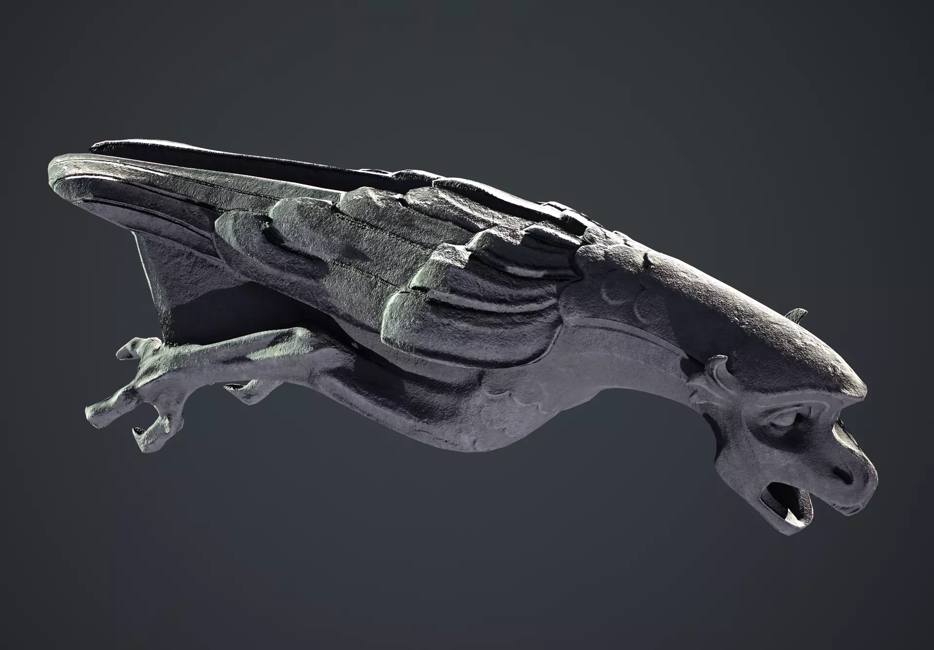 Waterspout Gargoyle Bennu Low-poly 3D model_0