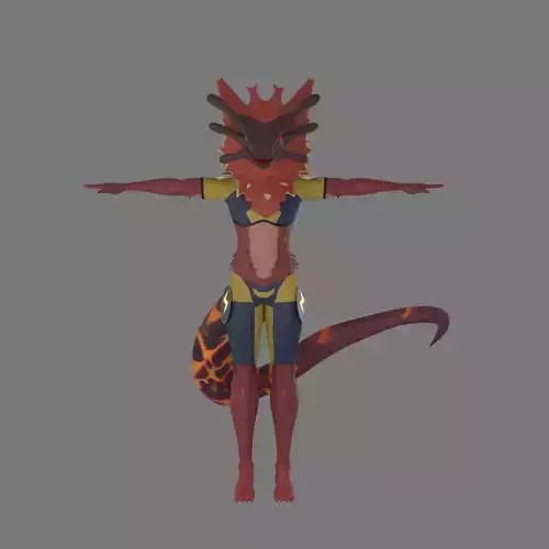 Protogen Fire Fall 3D Model  3D model