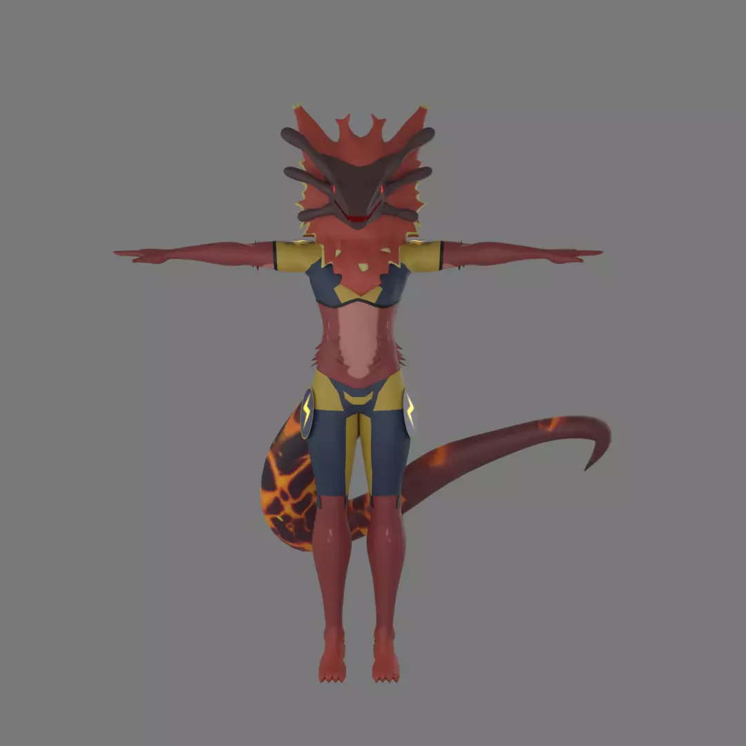 Protogen Fire Fall 3D Model  3D model_0