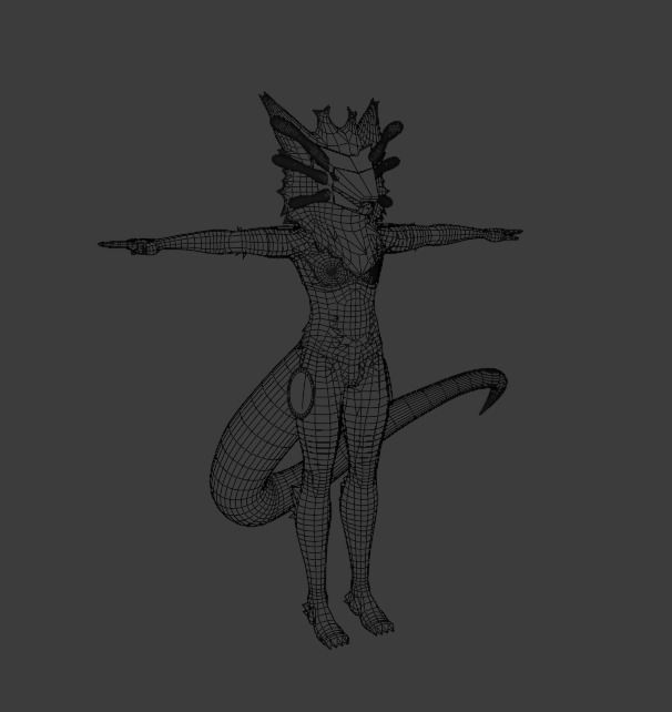 Protogen Fire Fall 3D Model  3D model_4