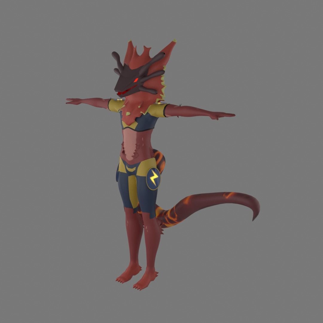 Protogen Fire Fall 3D Model  3D model_1
