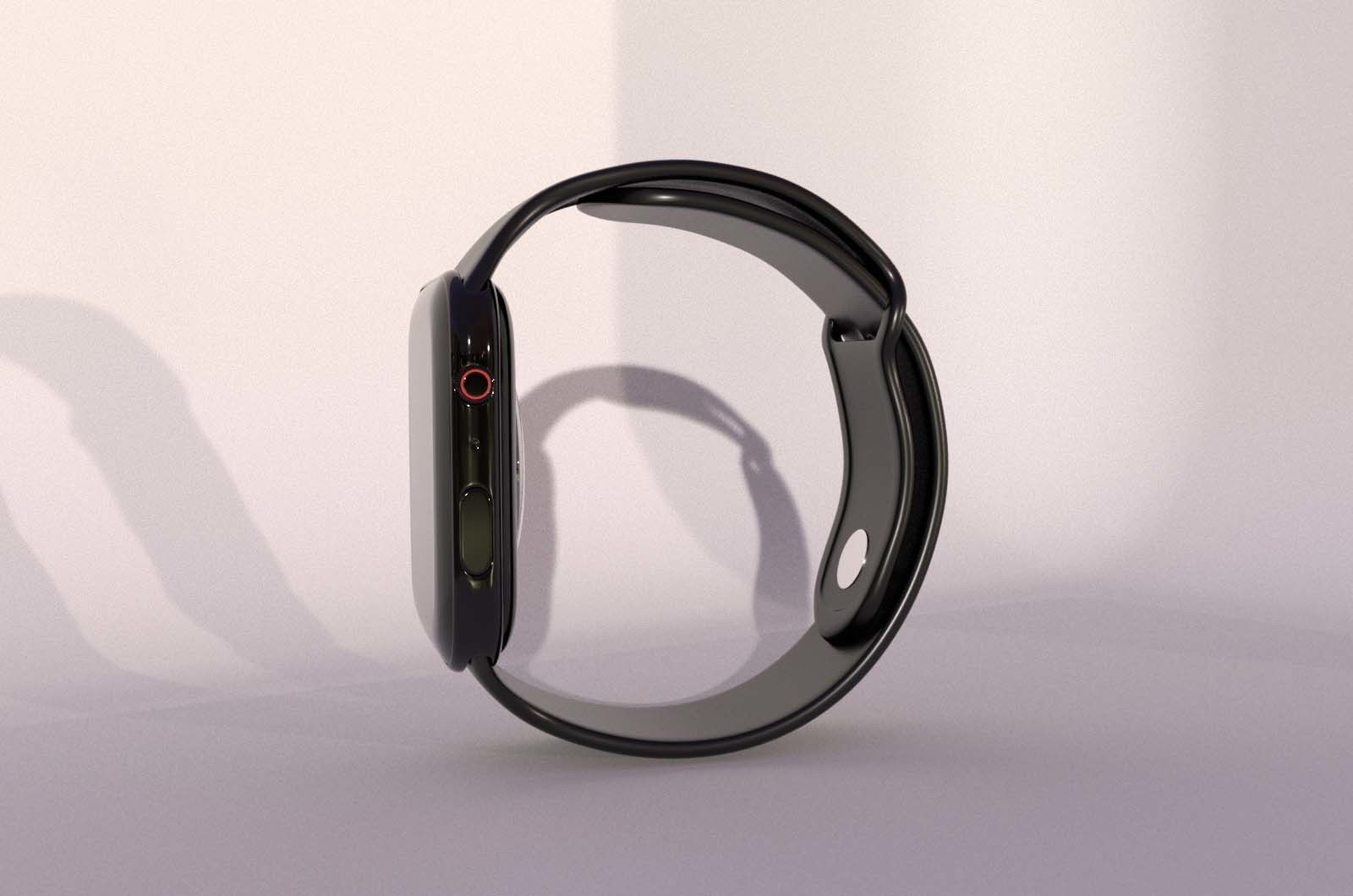 Smartwatch Low-poly 3D model_1