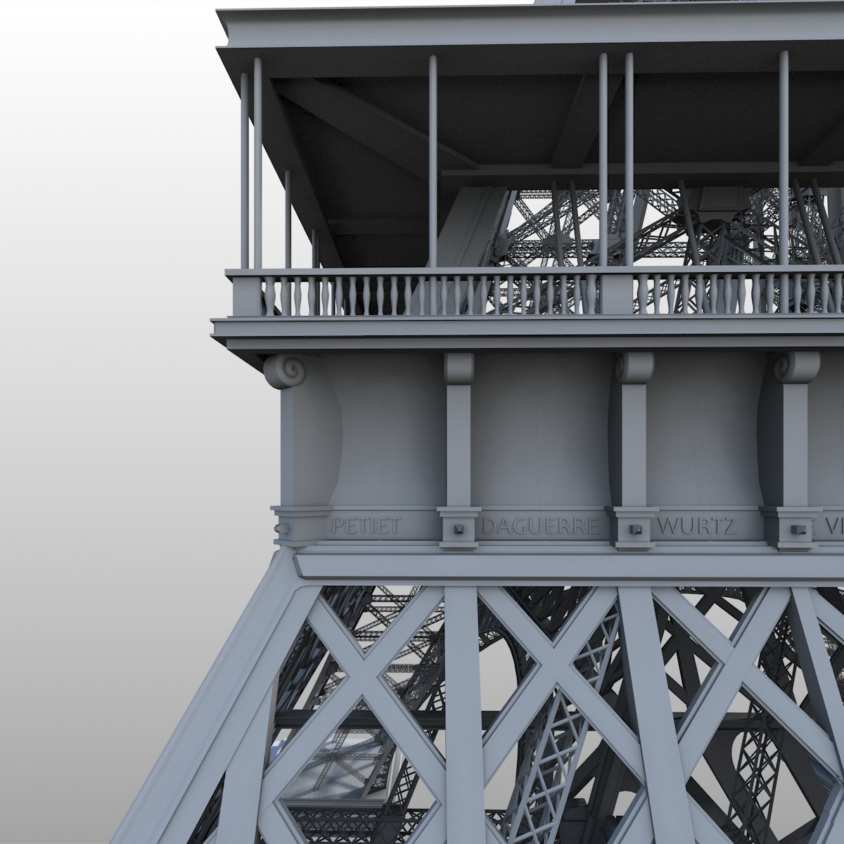 Eiffel Tower - Highly Detailed 3D model_2
