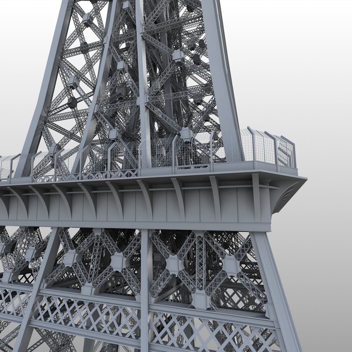 Eiffel Tower - Highly Detailed 3D model_3