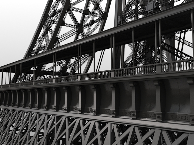 Eiffel Tower - Highly Detailed 3D model_5