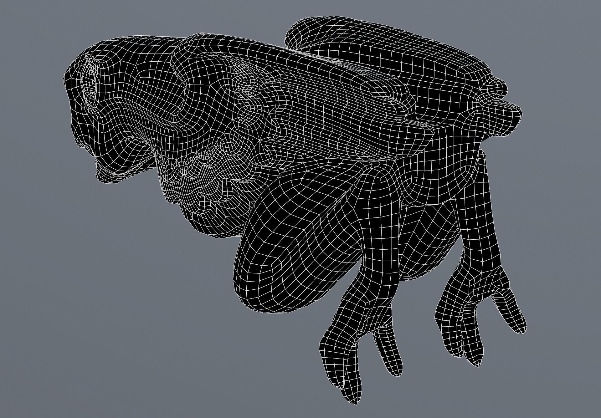 Waterspout Gargoyle Harpy Low-poly 3D model_8