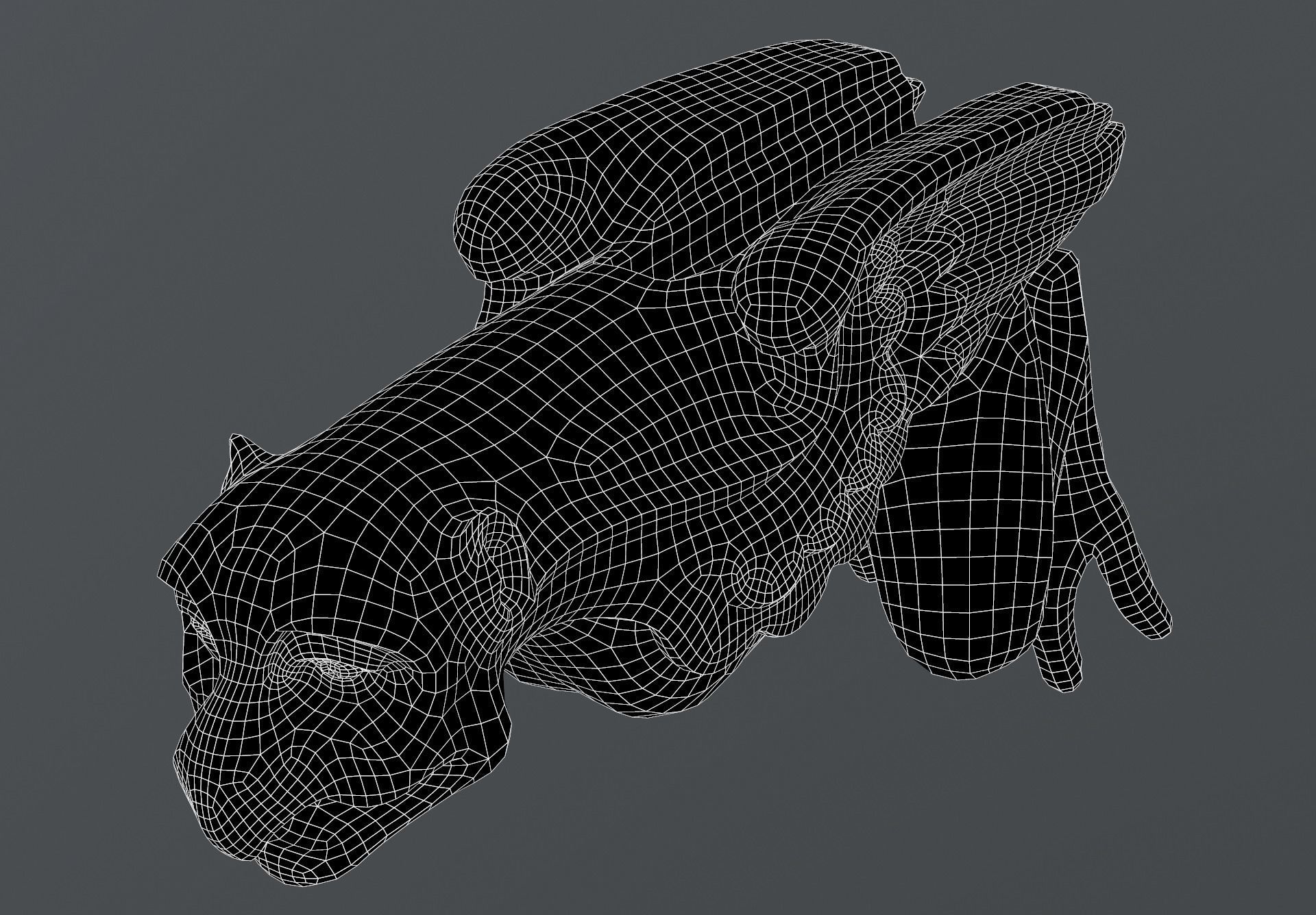 Waterspout Gargoyle Harpy Low-poly 3D model_6