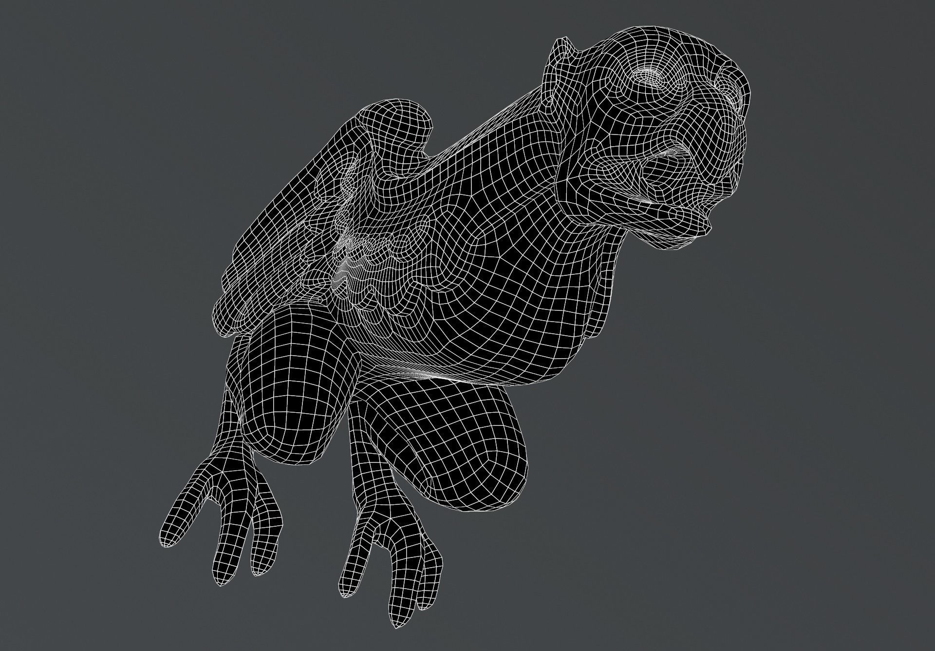 Waterspout Gargoyle Harpy Low-poly 3D model_7