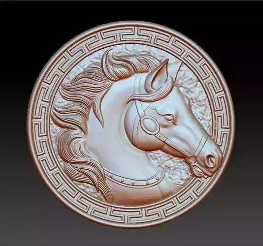 Horse pendant 3D print model