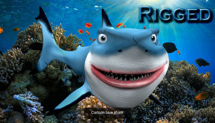 cartoo sharks pack 3D Model Collection_4